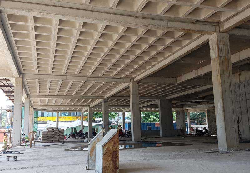 Sàn không dầm  - SÀN Ô CỜ giải pháp xây dựng tiết kiệm